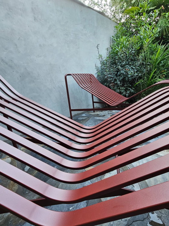 Image 1 of HAY Chaise Longue Palissade Bordeaux Neuf