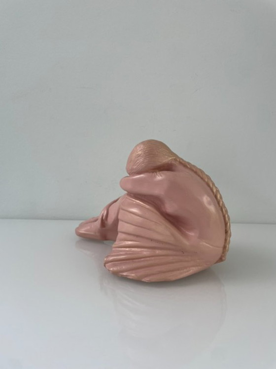 Image 1 of Statue vintage de danseuse de ballet rose