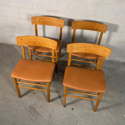 4x Model 250 Eetkamerstoelen van Farstrup — Vintage deens