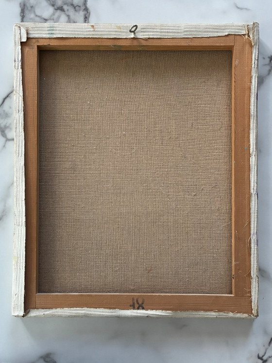 Image 1 of Tableau ancien huile sur toile bouquet de fleurs