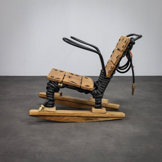 Image 1 of Fauteuil à bascule en tuyau d'arrosage, par Sander Bokkinga pour BOK, Pays-Bas, années 2020
