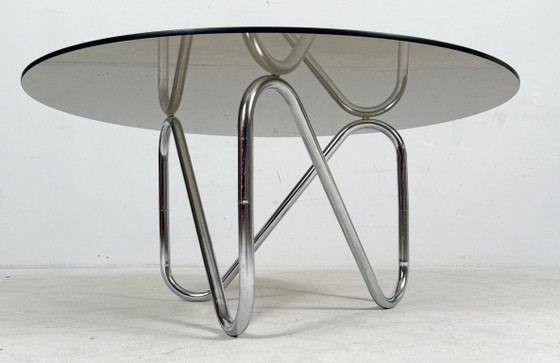 Image 1 of Französischer Stahlrohr Coffee Table/Couchtisch, der 1970er Jahre