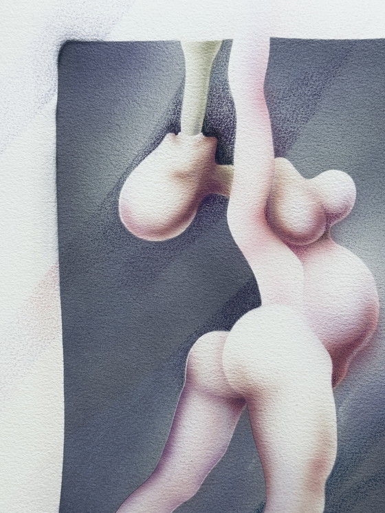 Image 1 of Yvon Adam raro cuadro erótico circa 1985 - enmarcado