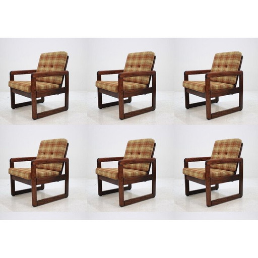 Set di 6 poltrone vintage dalla Cecoslovacchia, 1970