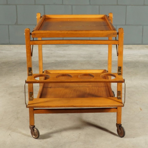 Vintage trolley – serving trolley – bar trolley – 1960s – Bar carts, Brass, Wood (photo 5 of 15)