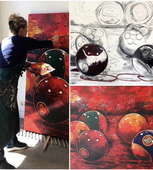 Painting Ilona Hendriks 'Let's have a ball'