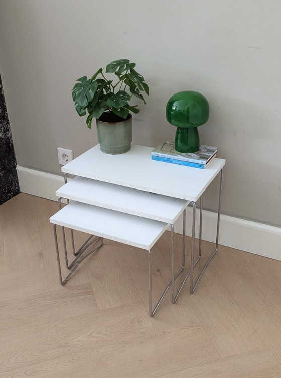 Image 1 of Vintage mimiset, nesting tables, Brabantia 