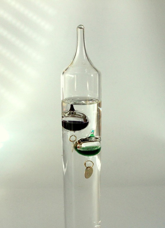 Image 1 of Galileo vintage glazen thermometer, mondgeblazen