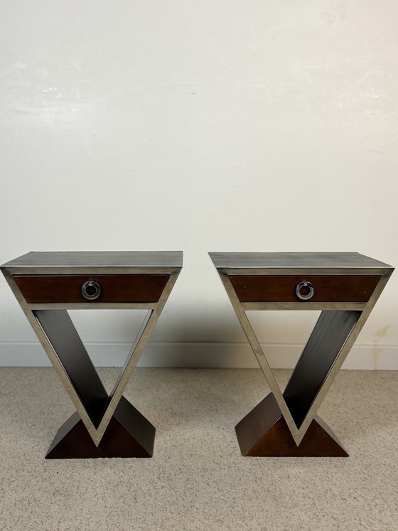 Image 1 of Art Deco "Louvre" bedside tables – Maison Saulaie