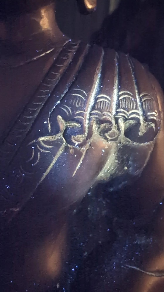 Antiek Ladakh Bronzen Boeddha Beeld – Bhumisparsha Mudra – Beeldhouwkunst, Gold (photo 10 of 13)