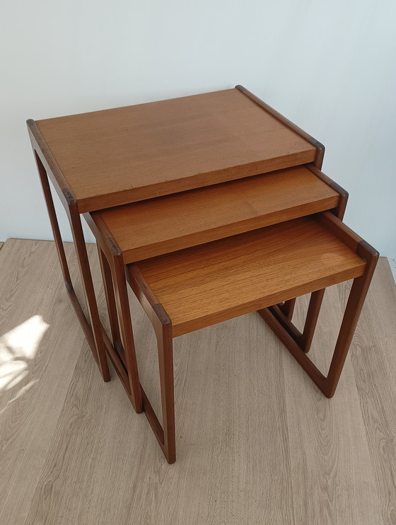 Image 1 of Opal Set Of Three Nest Tables In Walnut