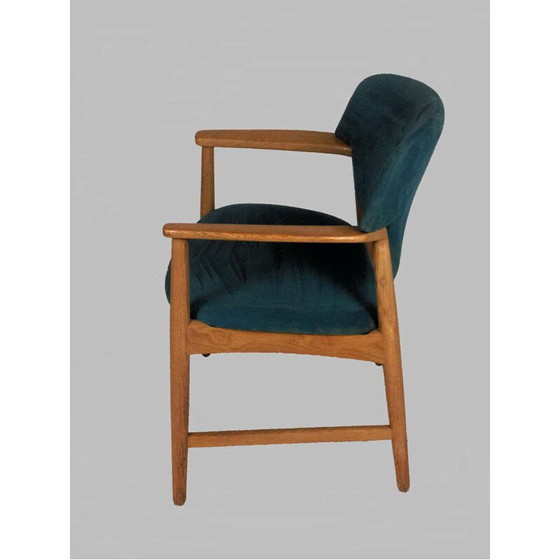 Image 1 of Vintage oak office chair by Ejner Larsen and Axel Bender Madsen for Fritz Hansen 1955