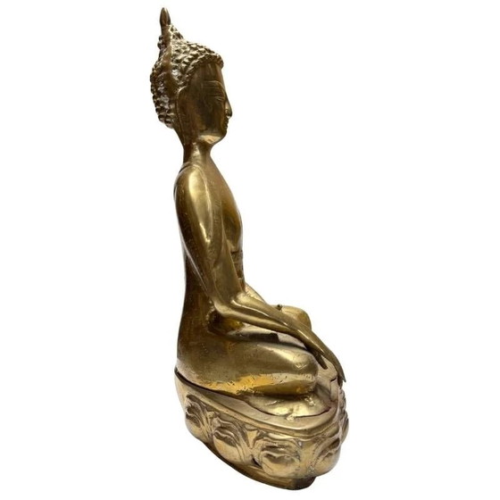 Buda Tibetano de Bronce Dorado al Fuego – Siglo XVIII–Principios del XIX – Lote 424 – Esculturas (photo 3 of 10)