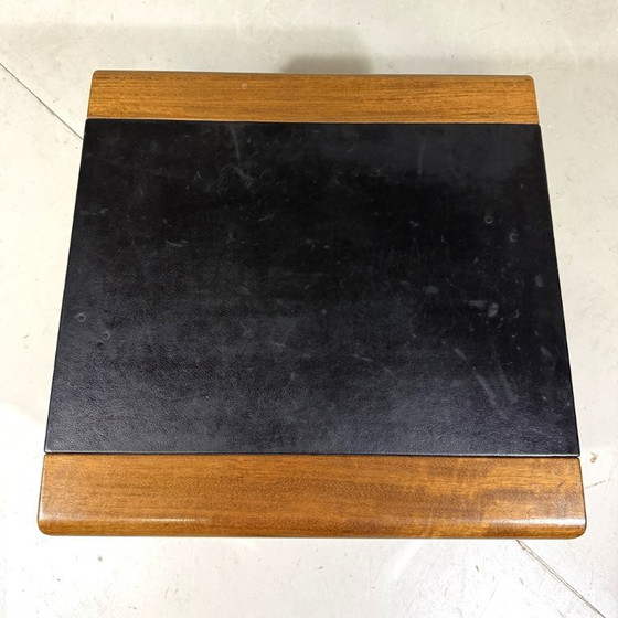 Image 1 of Table d'appoint en cuir Hans Eichenberger, table basse, Girsberger, Suisse