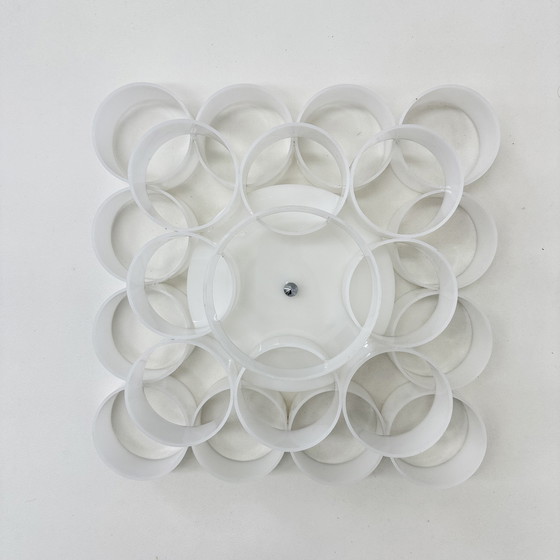 Image 1 of Mid-Century Lucite Circles Deckenleuchte, 1970er Jahre