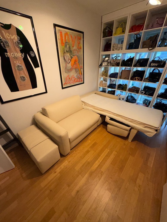 Image 1 of Pol 74 Leather Daybed / Sofa Bed - Italian Design, circa 2011