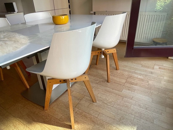 MDF Italia Flow stoel - 4 stuks – Eetkamerstoelen, Plastic, Wood (photo 5 of 5)
