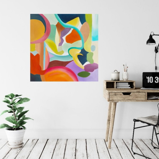 Acrylic painting #river 100x100cm