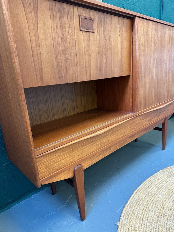 Buffet haut en teck Mid-Century / Buffet bas compact – Vintage années 60 – Wood (photo 6 of 14)