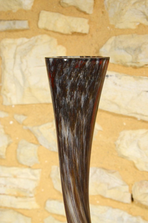 Vase en trompette, verre d’art dans le style de Murano, soufflé bouche, H59cm – Glass, Murano Glass (photo 4 of 7)