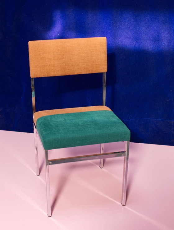 Image 1 of Chrome chair reupholstered