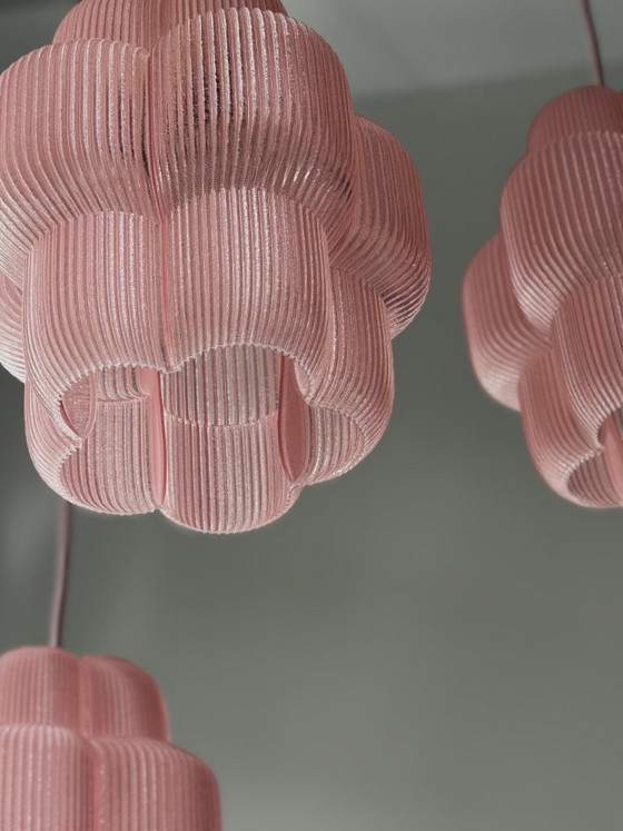 Image 1 of Petulia S "Pink Taffy" ByLucop - Organic Sculptural Pendant Lamp - Artisan 3D Printed Design