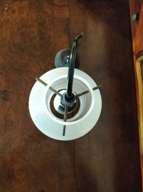 Lampada vintage vetro opalino  gancio a ragno anni '60, Lampade a sospensione, Metallo, Nero (foto 3 di 5)