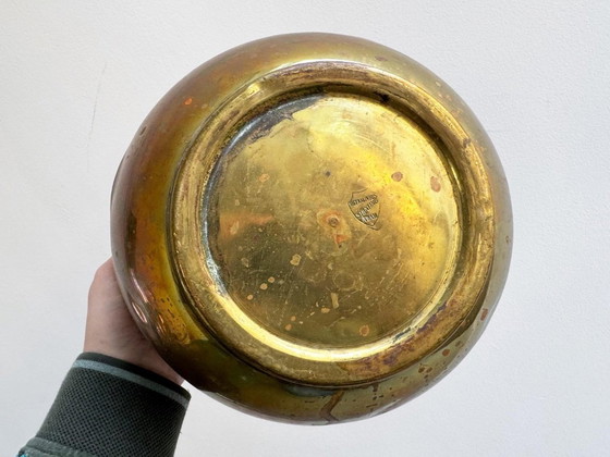 1x Grande vaso da fiori vintage in ottone/rame giallo – Vasi per piante, Brass, Copper (photo 5 of 7)