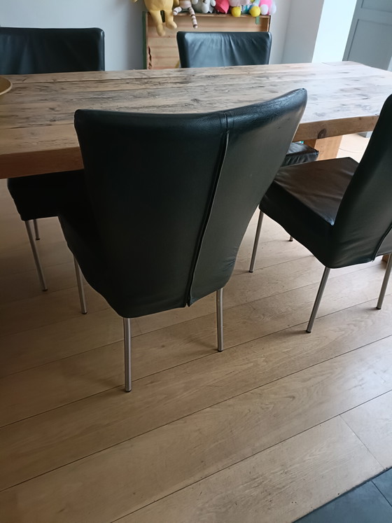 4 chaises de salle à manger en cuir – Metal, Leather (photo 13 of 13)