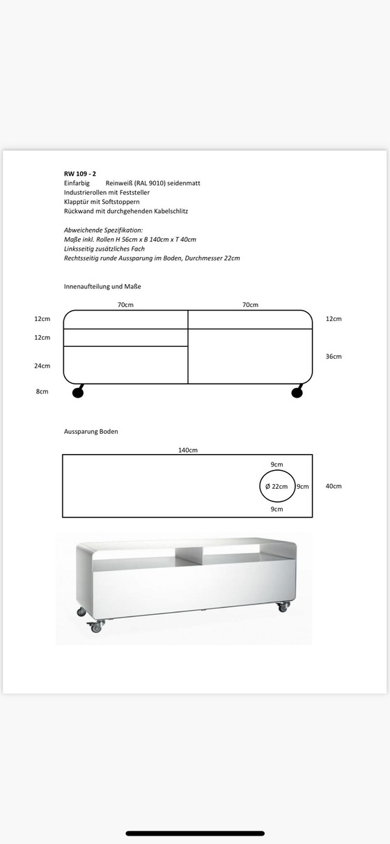 Image 1 of Custom Made HiFi Müller Furniture Sideboard