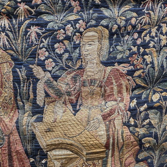 Image 1 of Arazzo da parete belga d'epoca "Il concerto" di Ter Waes, anni '60