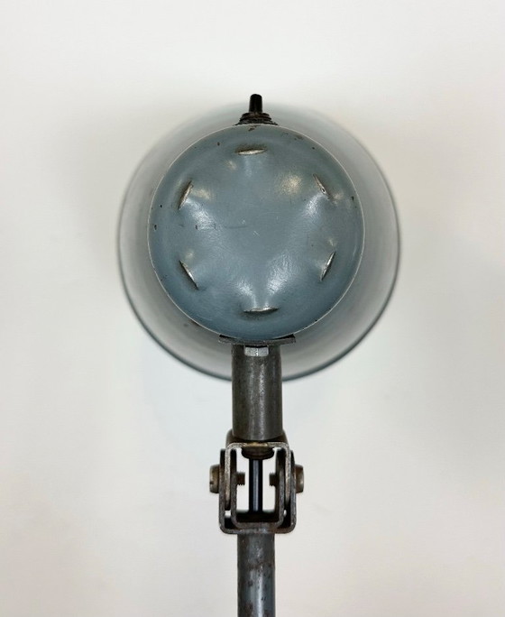 Image 1 of Large Grey Industrial Workshop Table Lamp, 1960s