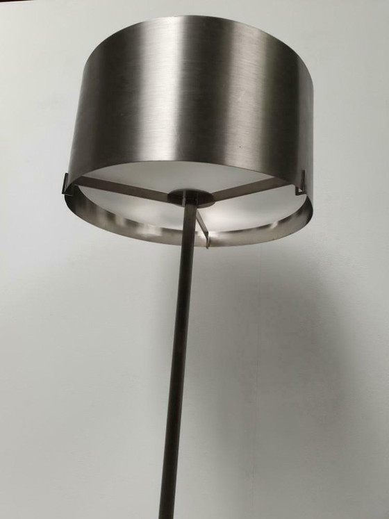 Image 1 of 2 grands lampadaires design en acier inoxydable avec variateur
