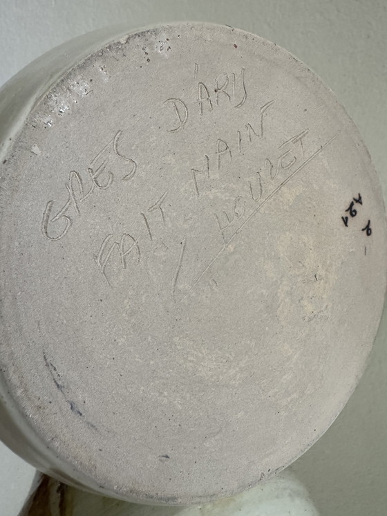 Image 1 of Chouzet steengoed dubbele kalebasvaas uit de jaren 70