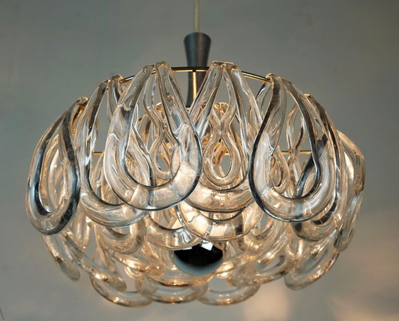 mid century PENDANT LIGHT with 24 acrylic elements 1960s 1970s space age hanging lamp – Pendant lamps (photo 6 of 11)