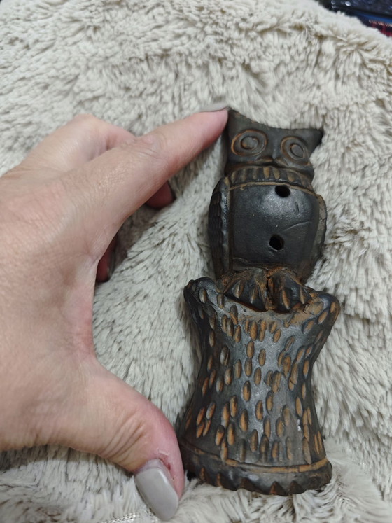 Owl ocarina, Sculpture, Ceramic, Brown (photo 7 of 8)