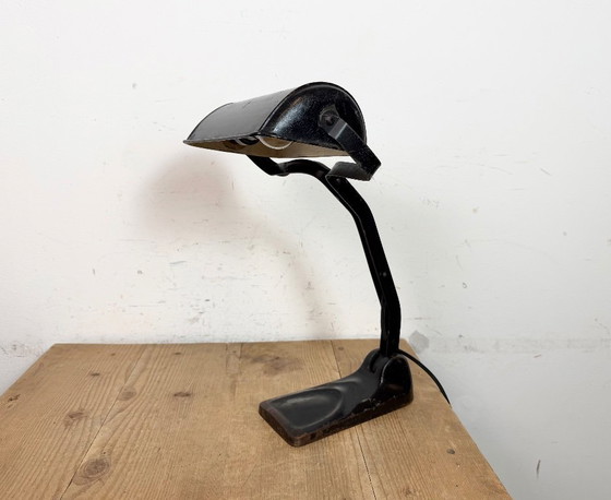 Image 1 of Vintage Duitse zwarte banklamp, jaren 1930