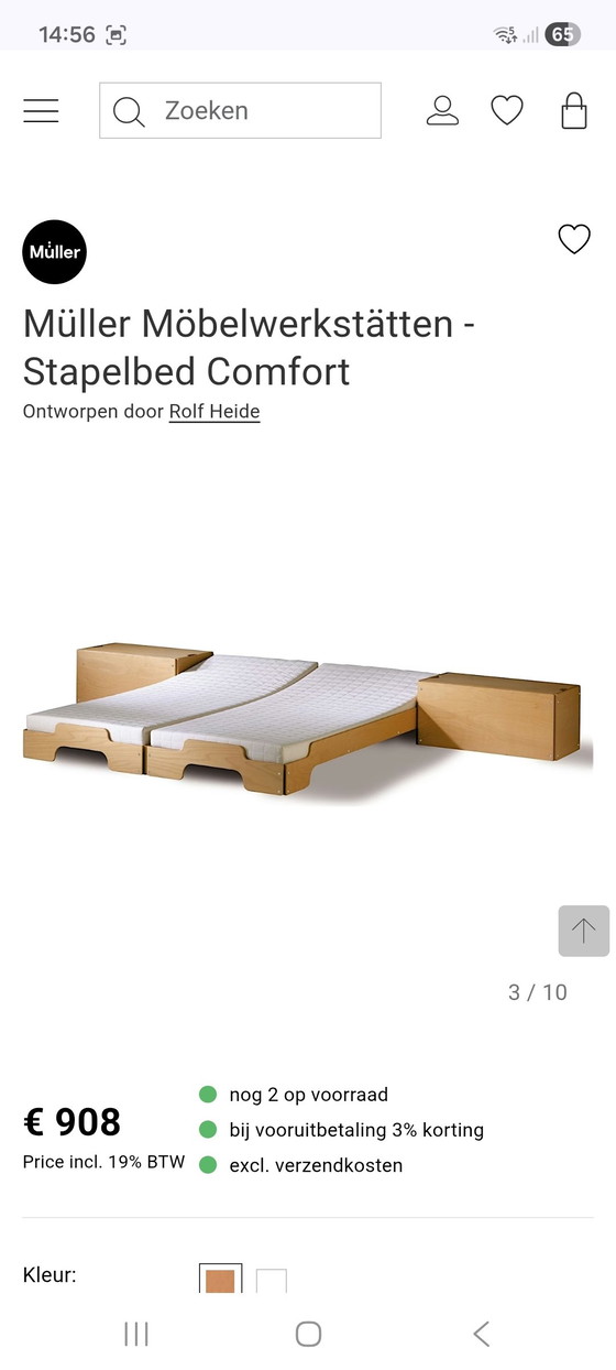 Image 1 of 2 camas individuales apilables de Müller