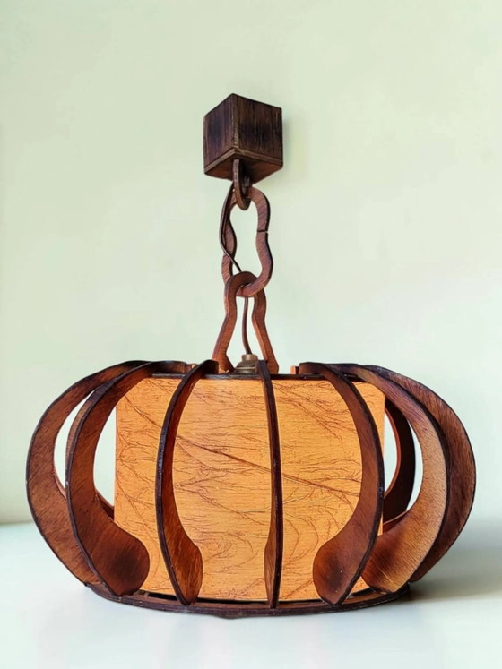 Lámpara Colgante Escandinava Años 70 – Lámparas colgantes, Wood, Organic Modern (photo 5 of 7)