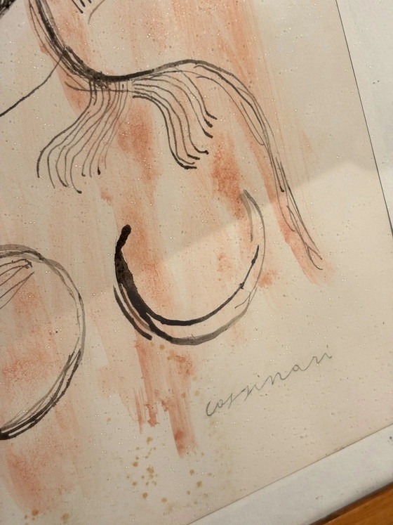 Ink and Watercolor Drawing on Paper by Bruno Cassinari, 1967 – Paintings & Drawings (photo 4 of 8)