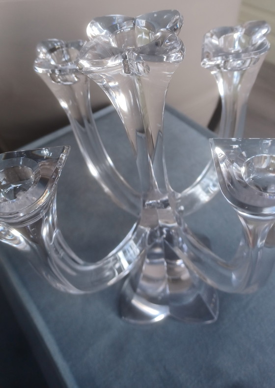 Image 1 of Bougeoir en cristal Villeroy & Boch à 5 branches, 25 cm de hauteur.