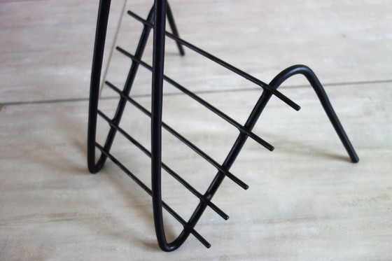 Image 1 of Rare cendrier porte revues en métal et cuivre années 50 France