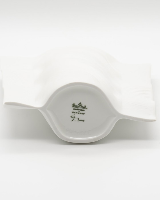 Image 1 of Art Vase Duo Rosenthal Studio Line Design Johan van Loon Fine Porcelain 80s 18cm