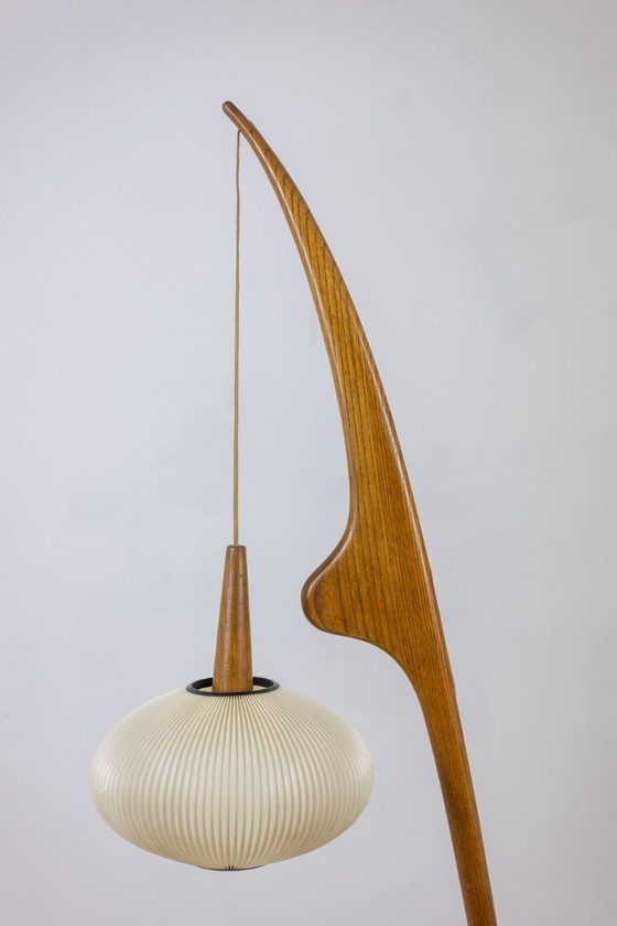 Image 1 of François Rispal. Lampe de sol, modèle « Mante religieuse ». Années 1950-60