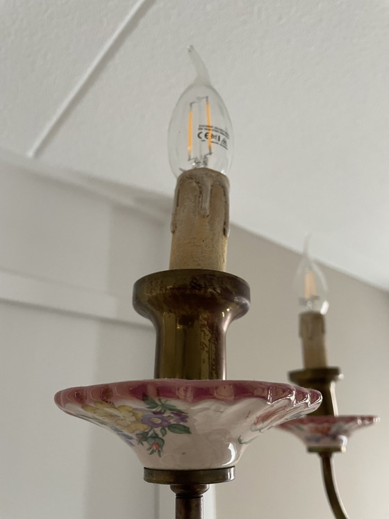 Hängelampe – Kronleuchter, Metal, Porcelain (photo 6 of 6)
