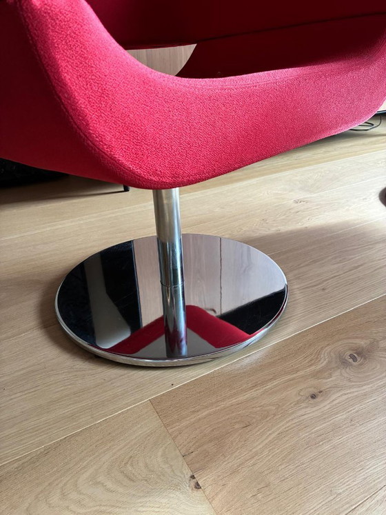 2x Allermuir A820 Calypso extreme swivel armchairs, Swivel chairs, Textile, Wool, Red (photo 9 of 17)