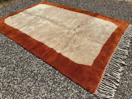 Tapis Mrirt marocain terracotta et beige 340x230 cm – motif encadré – Laine, Coton, Bohemian (photo 4 of 15)