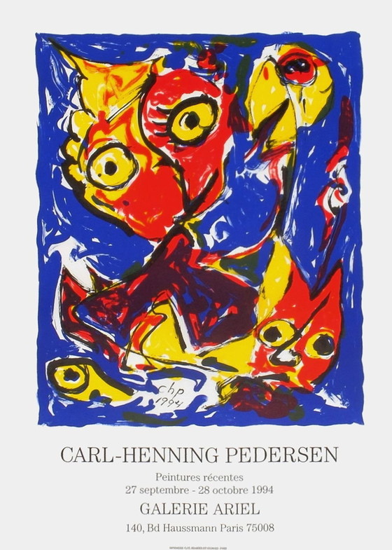 Image 1 of Carl-Henning PEDERSEN Expo 94 - Galerie Ariel originele poster 1994