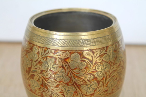 Image 1 of Pot indien vintage en forme de tonneau, milieu du XXe siècle - années 1960