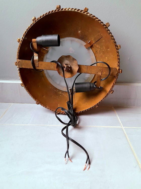 Image 1 of Brutalist sunburst wall sconce, 1960s